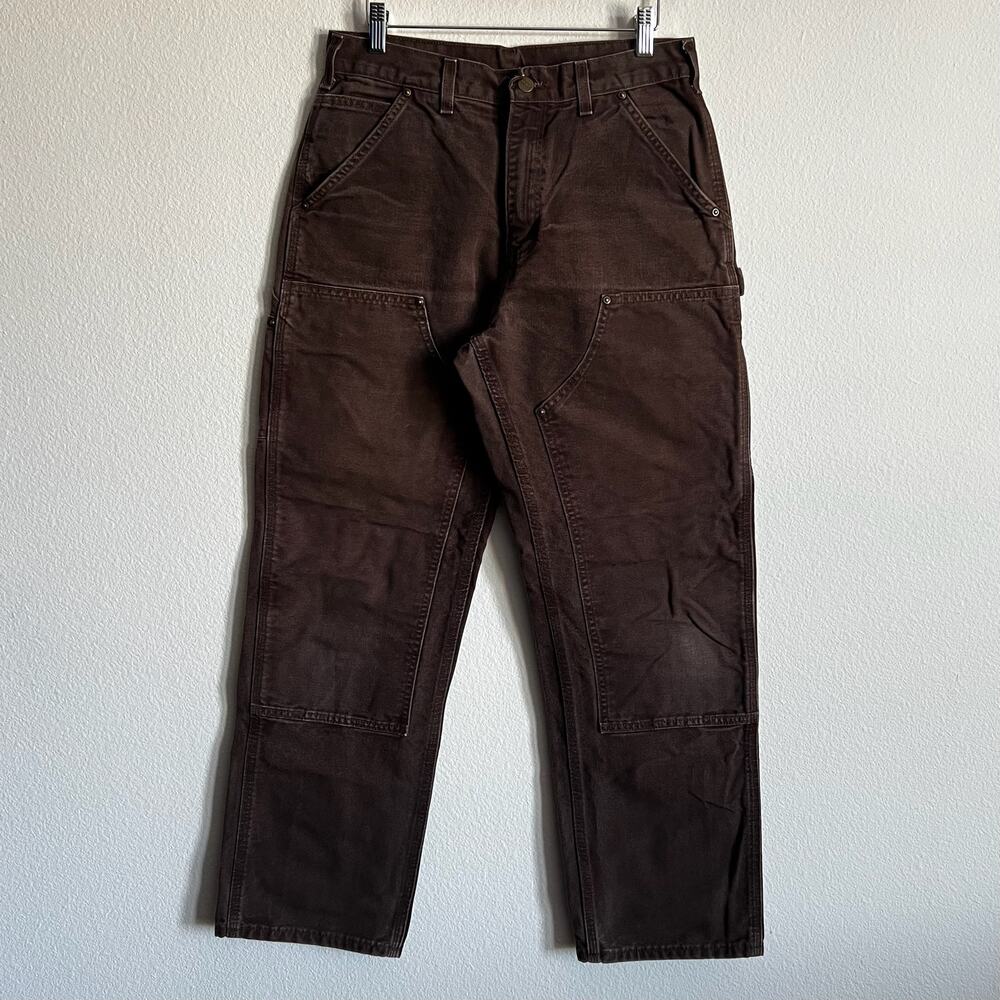 Carhartt B136 DKB brown double knee work wear carpenter pants